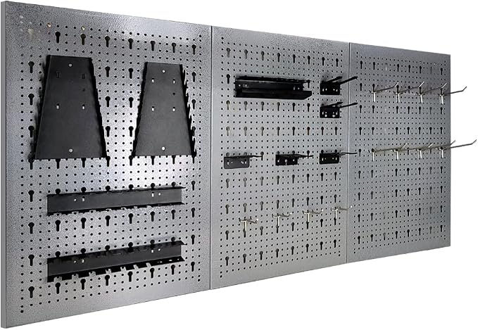 JZD Industrial Steel Garage Storage Cabinet System, Included Pegboard Wall - Image 9