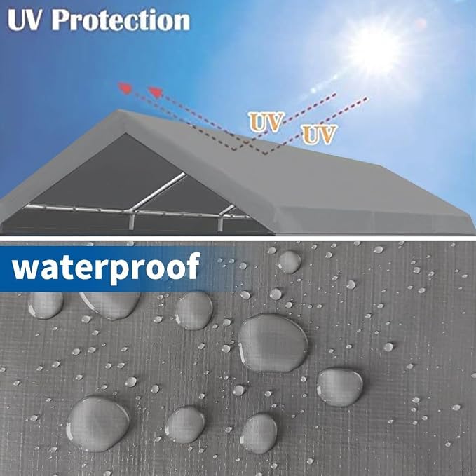 Rutile 10 x 20 FT Carport Replacement Cover - Image 2
