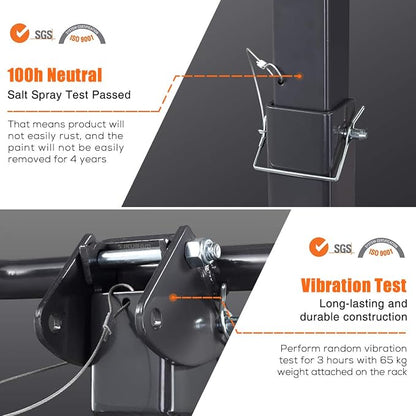 3 Bike Rack Bicycle Carrier Racks Hitch Mount Double Foldable Rack - Image 7