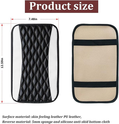 Car Center Console Cushion Pad, Universal Leather Waterproof Armrest Seat Box - Image 2