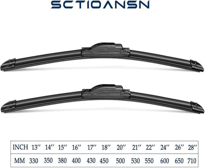3Pcs Windshield Wipers for Chevrolet Chevy Trailblazer 2002-2006, Chevrolet - Image 5