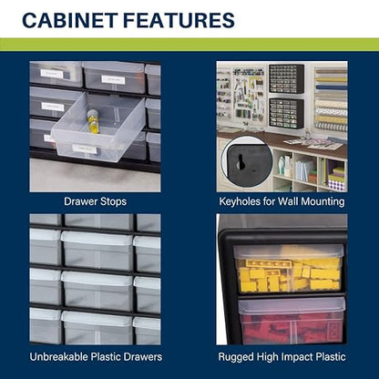 Akro-Mils 24-Drawer Plastic Drawer Storage Cabinet - Image 4