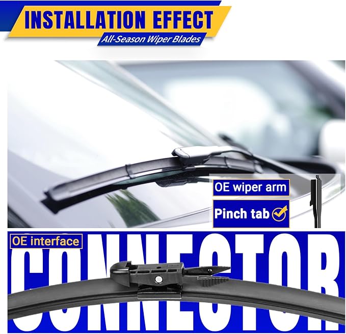 3 wipers Replacement for 2013-2016 GMC Acadia, Windshield Wiper Blades Original - Image 3