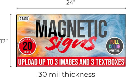 2 Pack, Personalized Magnetic Signs - Image 5