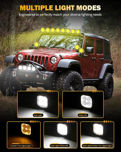 Auxbeam 3 Inch LED Pods Offroad Driving Lights - Image 5