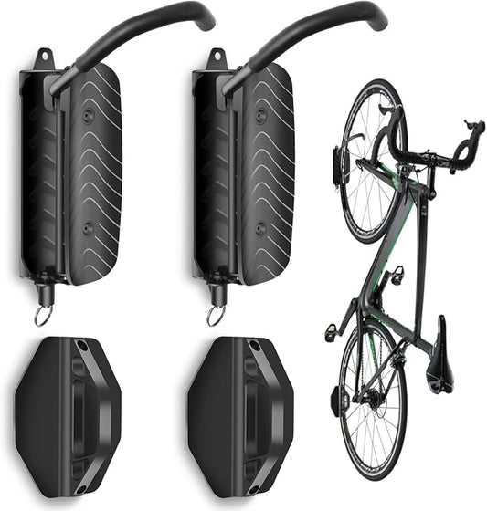 Swivel Bike Wall Mount, Bike Wall Hanger and Hooks, Hanging Bike Rack by MILADO