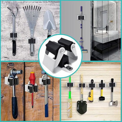 3-H Broom Hanger, Mop Holder Wall Mount 50 Pack, Broom Holder Wall Mount - Image 3