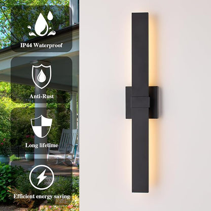 Modern Outdoor Wall Light Fixtures 27.2" Black Outdoor Porch Lights Exterior - Image 5