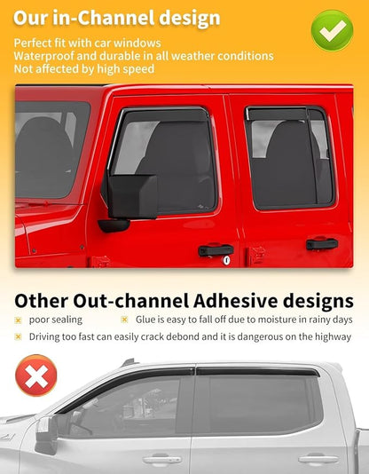 in-Channel Window Rain Guards Fit - Image 6