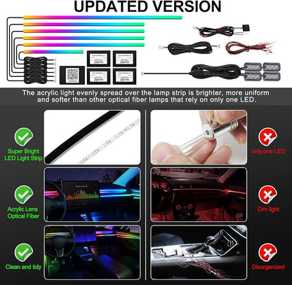 Dreamcolor Acrylic Interior Car LED Strip Light - Image 5