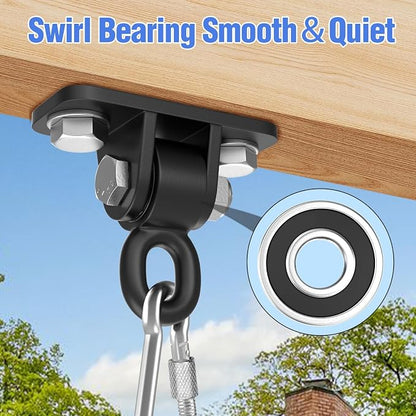 BETOOLL Swing Hangers with Bearing, Heavy Duty Porch Swing Hanging Kit - Image 2