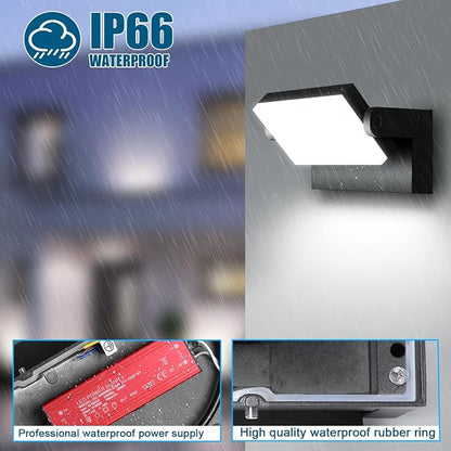 40W Outdoor Wall Light 360 °Rotatable Led Wall Pack Light, 5000K 4000LM Super - Image 5