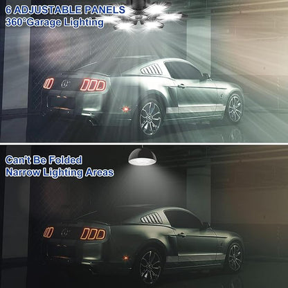 4 Pack LED Garage Lights, 220W Super Bright Ceiling Led Shop Lights, Deformable - Image 2