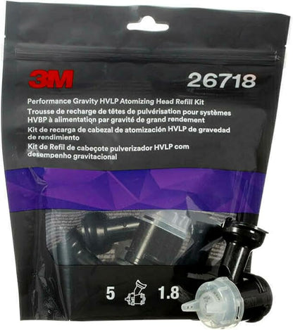 3M Performance Gravity HVLP Atomizing Head Refill Kit, Size 1.8, by 3MAutomotive