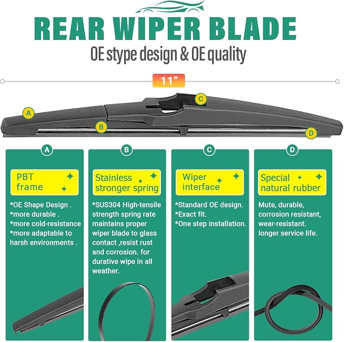 26" 16" 11" Windshield Wiper Blades Replacement - Image 4