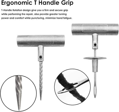 Tyre Repair Kit, Universal Repair Tool Kit to Fix Punctures and Plug Flats Tire - Image 3