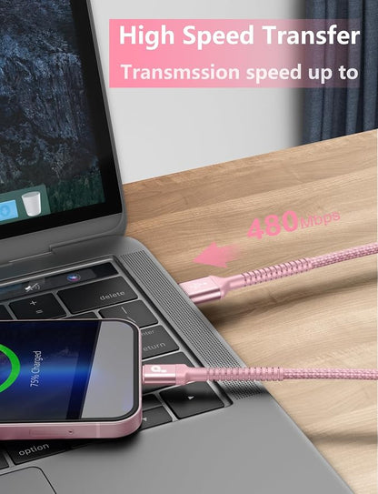 iPhone Charger 6FT 2Pack, Lightning Cable iPhone Fast Charging Cord Compatible - Image 3