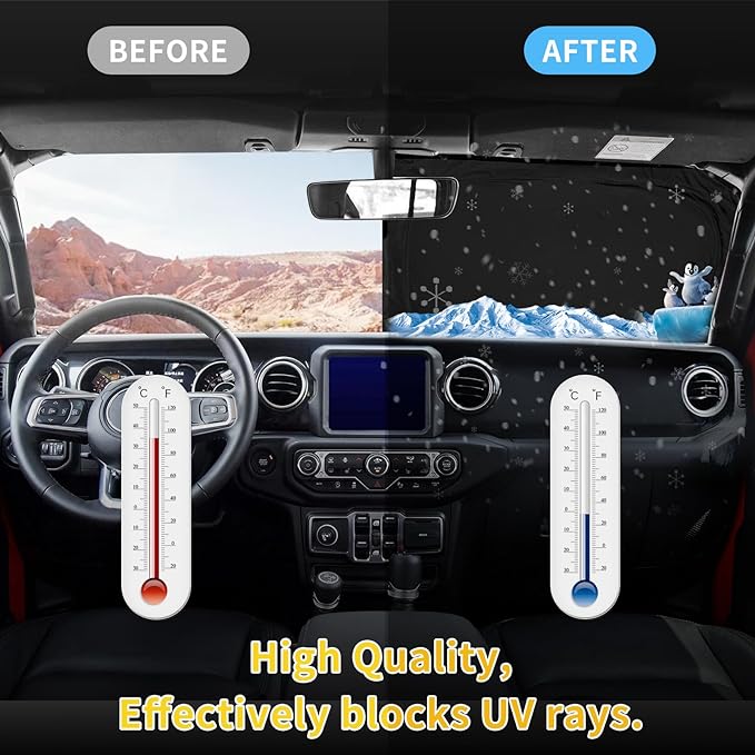 for Honda Civic 2022-2024 2025 Sun Shade Sunshade Windshield Cover, 4-Layer - Image 5