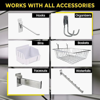 Slatwall Panel Garage Wall Organizer: Heavy Duty Wall Mounted PVC Wall Rack - Image 5