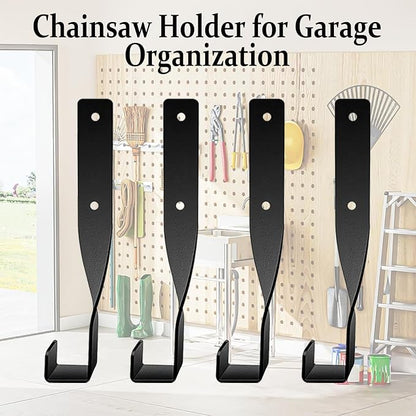 4PCS Chainsaw Wall Mount Storage Rack, Heavy-Duty Chainsaw & Tool Wall Mount - Image 7