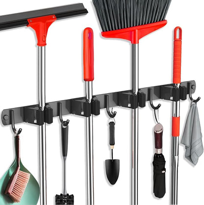 2 Pack Mop and Broom Holder Wall Mount, Upgraded Broom Hanger Wall Mount - Image 6