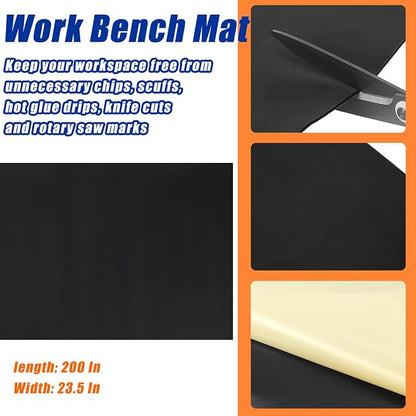 Vesici 1 Roll 23.5 x 200 Inch Work Bench Mat Self Adhesive Resistant PU Floor - Image 2