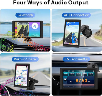Wireless Apple Carplay Screen for Car Android Auto, Backup Camera, FM - Image 7