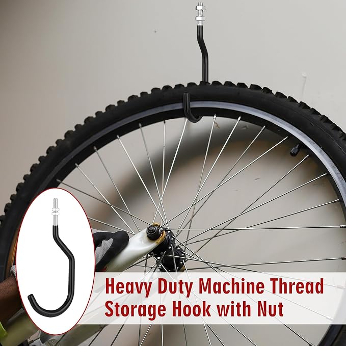 Shimeyao 8 Pcs Machine Thread Bicycle Storage Hook - Image 5