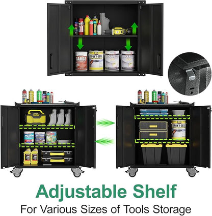 Metal Tool Cabinet, Garage Storage Cabinet System, Wall Cabinet & Locking - Image 3