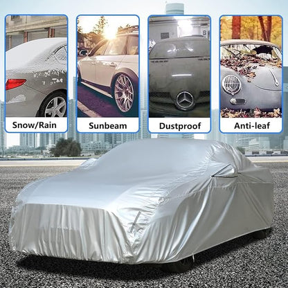 Tecoom Car Cover Waterproof All Weather, Light Shell UV-Proof Windproof Indoor - Image 5
