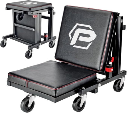 Powerbuilt 2-in-1 Rolling Creeper Seat Converts from High to Low Roller Seat by PowerbuiltTools
