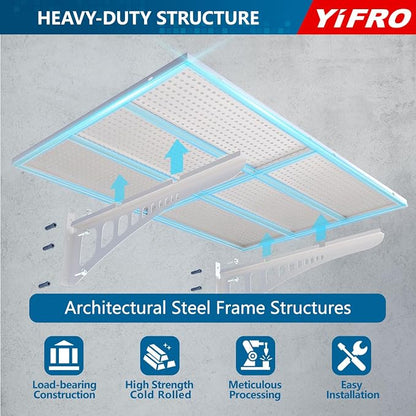 2-Pack 2x3ft Heavy Duty Garag e Wall Shelving, 500 lbs Load Capacity, Garage - Image 3