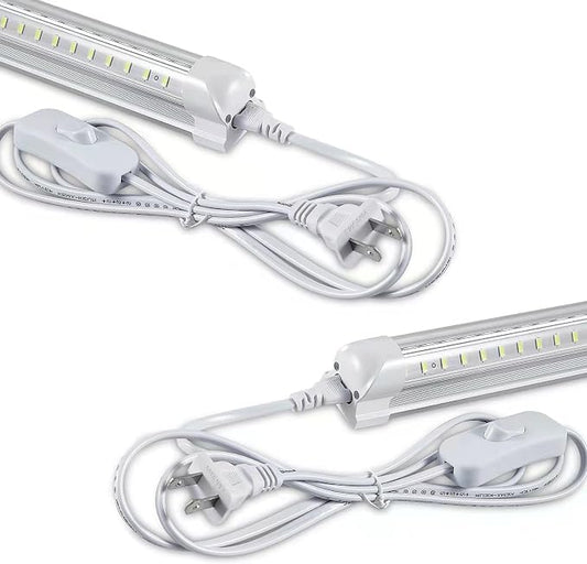 2FT LED Shop Light, 25W 3500LM 6000K/White Super Bright, T8 Integrated LED Tube by Skymoatled