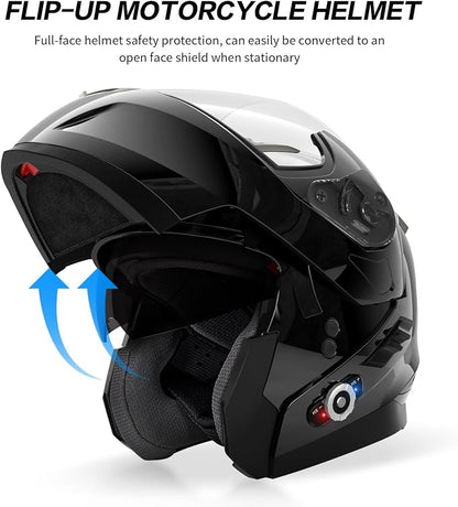 Motorcycle Helmet Bluetooth 5.0 Integrated New EPS FreedConn BM2-S Modular Flip - Image 6