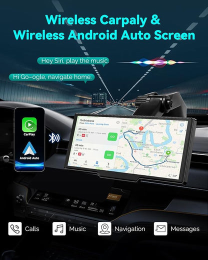 Wireless Carplay Screen for Car, 10.26" Android Auto Screen Compatible - Image 2