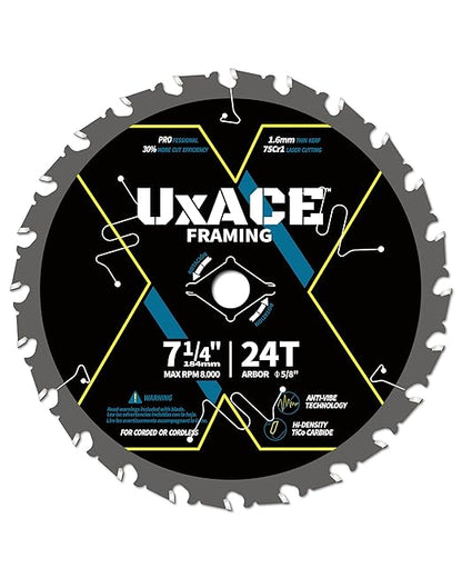 7-1/4-Inch 24-Tooth Circular Saw Blade by UXACETOOLS