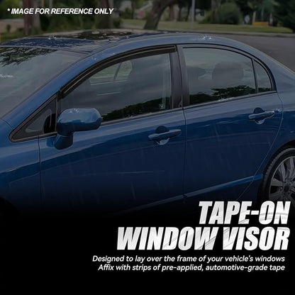 Auto Dynasty 2Pcs Carbon Fiber Pattern Window Visors Compatible - Image 3