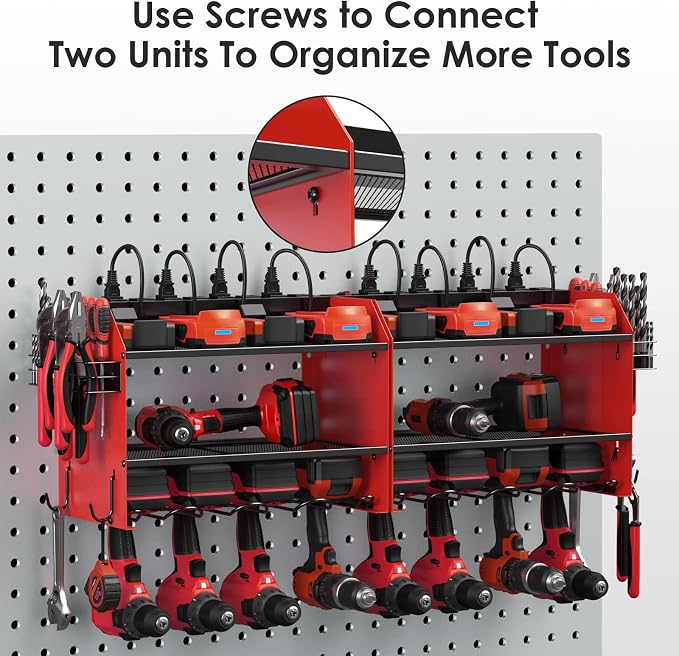 CCCEI Modular Power Tool Organizer Wall Mount Charging Station, Garage Drill - Image 6