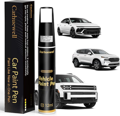 Quartz White Pearl Tricoat Touch Up Paint Compatible by Carhuewell