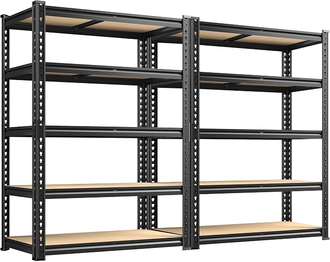 72.12" H Garage Shelving, Storage Shelves Load 2100LBS, 5-Tier Adjustable by Durayloly