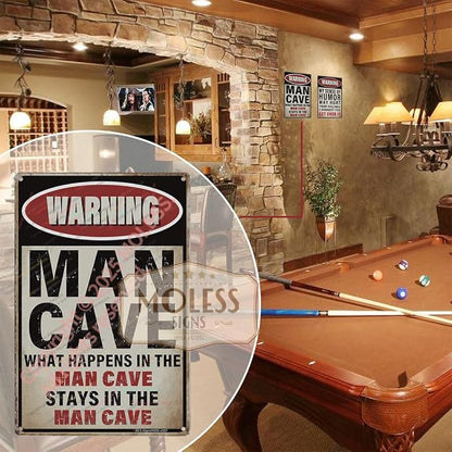 'What Happens Here, Stays Here!' Funny Man Cave Decor - Image 5