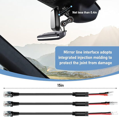 Radar Detector Mount, Rearview Mirror Rod Radar Mounting Bracket+Rearview - Image 3