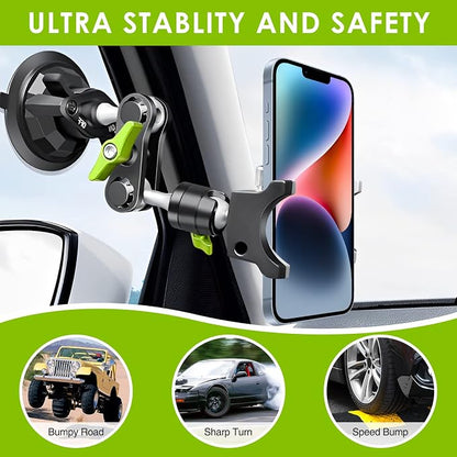 Suction Cup Phone Mount 360 Rotating Universal Ball Head Arm - Image 2