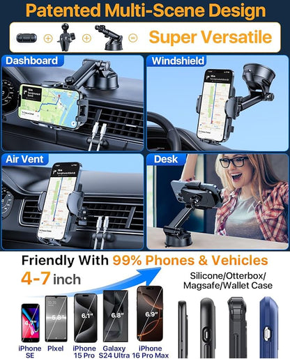 YRU Car Phone Holder Mount, Dashboard Cell Phone Holder - Image 5