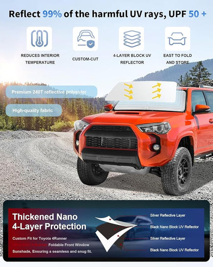 for Toyota 4Runner Windshield Sun Shade Sunshade - Image 2