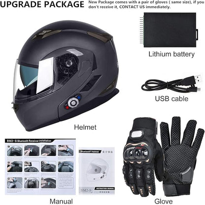 FreedConn BM2-S Bluetooth Motorcycle Helmet, Flip-Up Modular Motorbike Helmet - Image 8