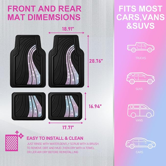Road Comforts Car Floor Mats Full Set – Front & Rear Car Floor Mats - Image 6