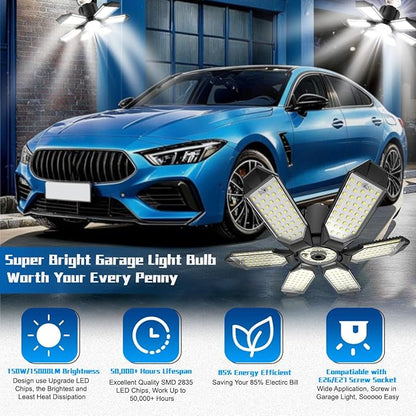 Garage Light - Super Brighter 15000LM Garage Light Bulb 150 Watt Equivalent - Image 2