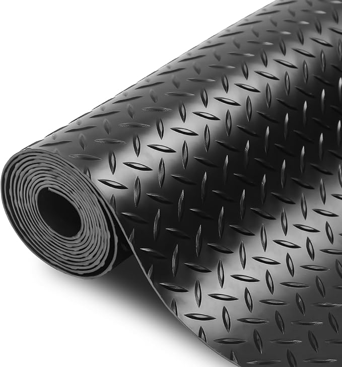 SEAL 4 x 8 Ft Premium Garage Floor Mat, Solid 2.8mm Thickened Black Commercial by SEAL