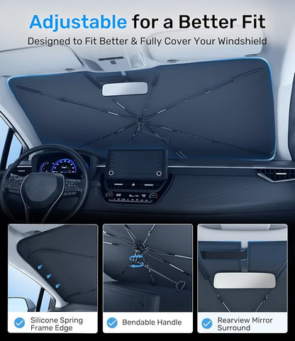 Zanch 2025 Upgraded Car Windshield Sun Shade - Image 5